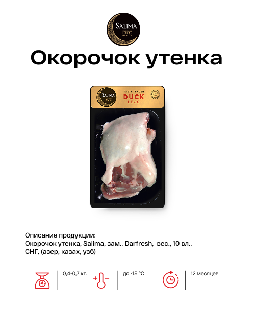 Окорочок утенка (0,4–0,7 кг)